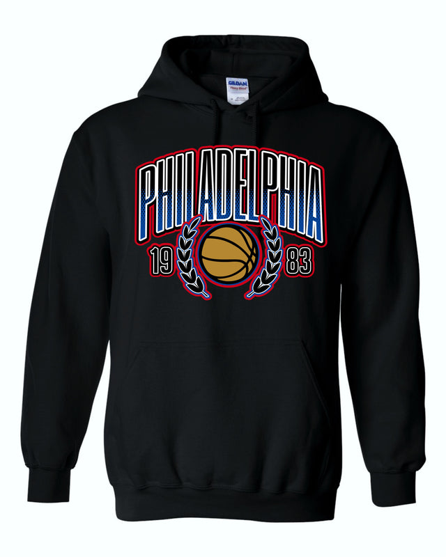 90's Throwback Basketball (Black Hoodie)