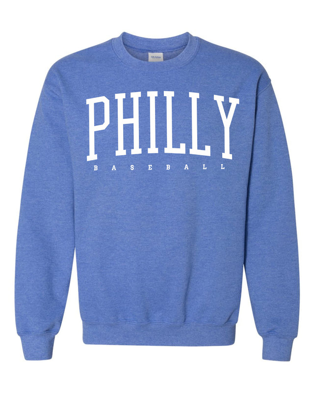 Crewneck - Philly City of Baseball (Heather Blue)