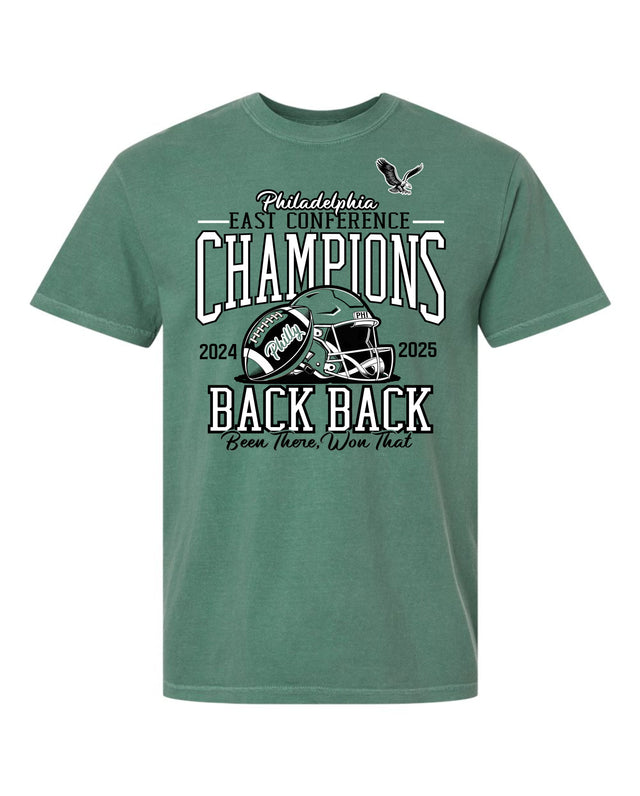 GREEN T-SHIRT - BACK 2 BACK CHAMPS 2025 (COMFORT COLOR)