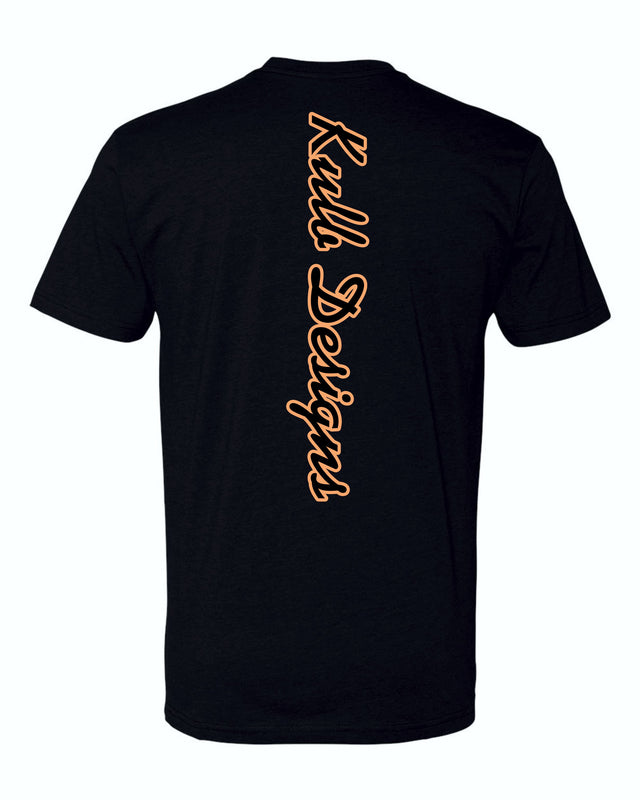 Tennessee Orange - Black T-Shirt (Orange and Blue)
