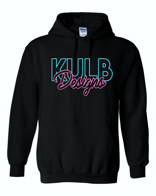 Man I need - Black Hoodie (Turquoise and Pink)