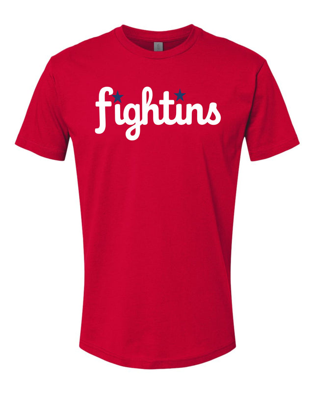 Cursive Fightins' (Red T-Shirt)
