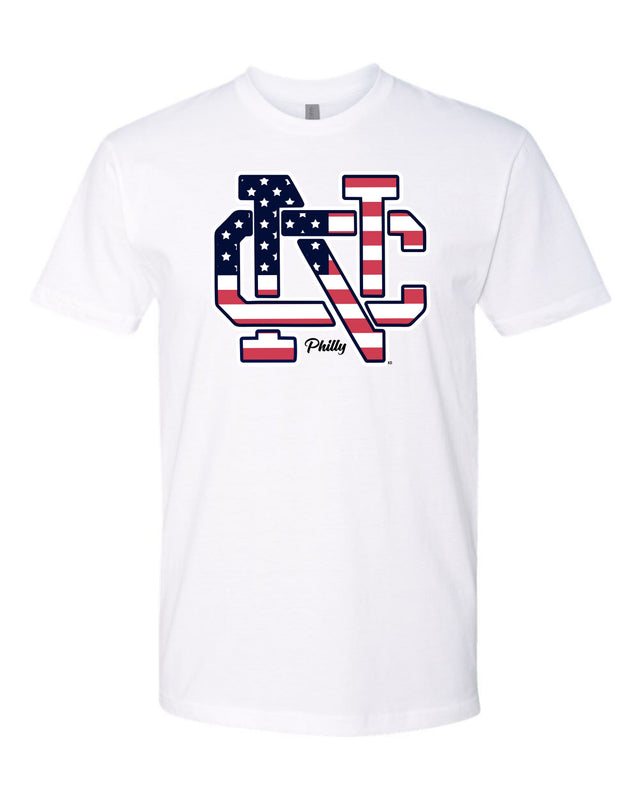 NC - FLAG WHITE TEE