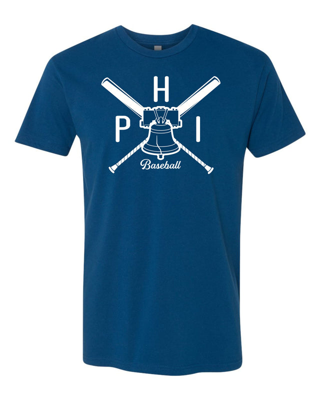 Phila. Baseball Bat Logo (Royal T-Shirt)