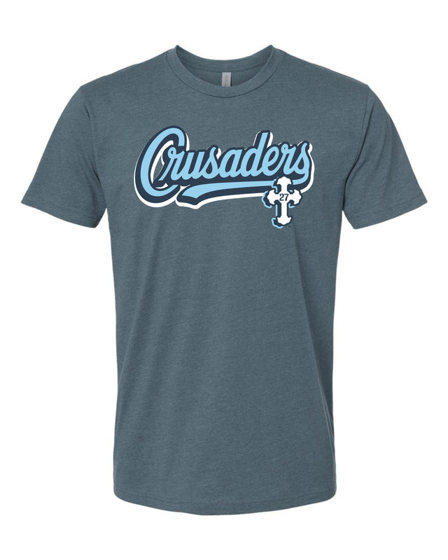 FJ - Crusaders Cursive (Denim T-Shirt)