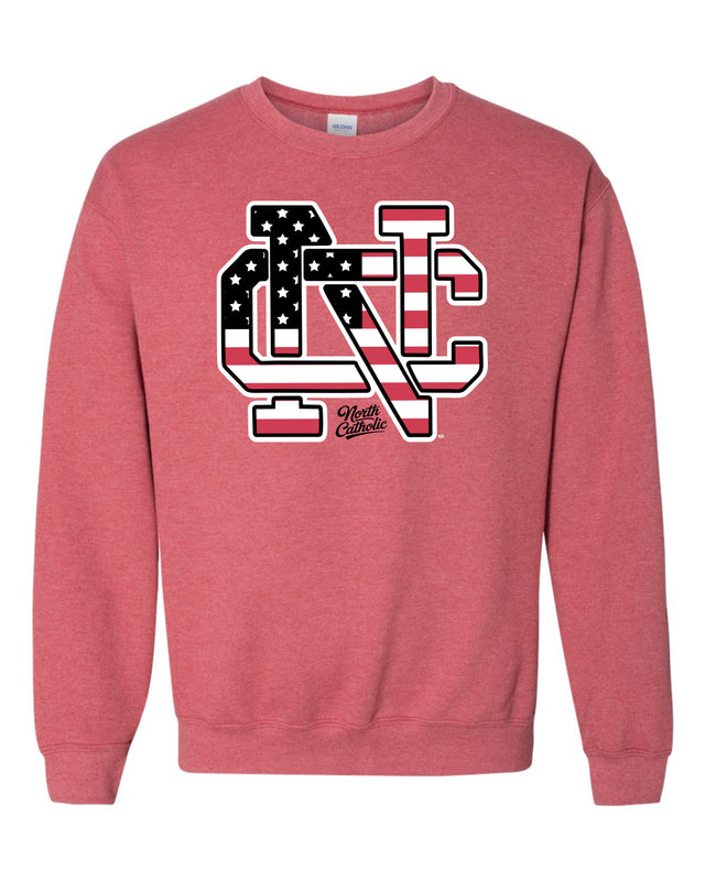 NC CREWNECK- USA (Red)