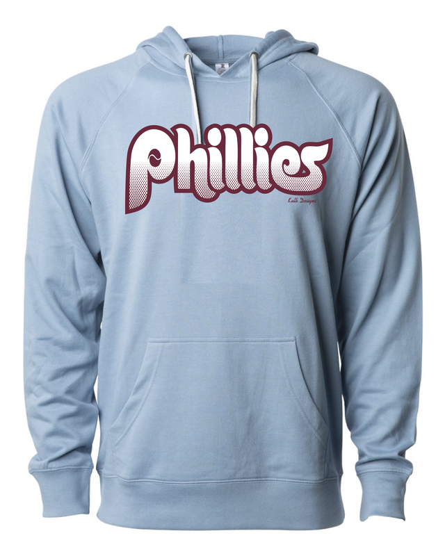 RETRO PHILLIES LIGHTBLUE LIGHTWEIGHT HOODIE (RUNS SMALL)