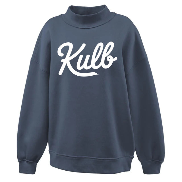 LIVY MOCK NECK (NAVY BLUE CREW / CURSIVE)