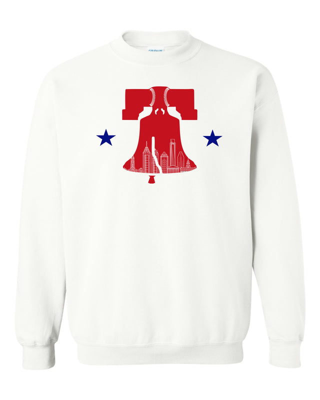 Red, White, and Bell Crewneck (White)