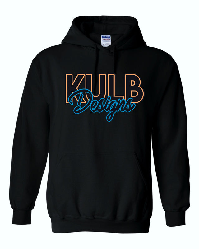 Tennessee Orange - Black Hoodie (Orange and Blue)