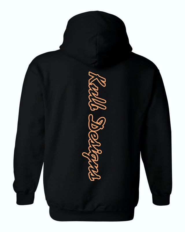 Tennessee Orange - Black Hoodie (Orange and Blue)