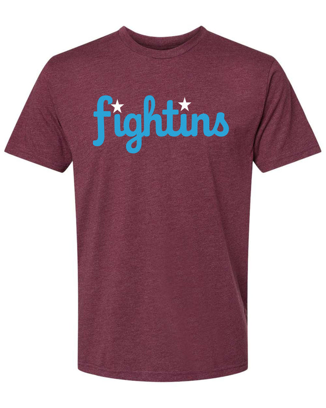 Cursive Fightins' (Maroon T-Shirt)
