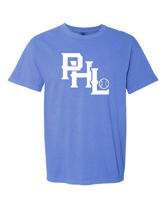 Philadelphia Baseball 2X WORLD CHAMPS (COMFORT COLOR FLO BLUE T-SHIRT)