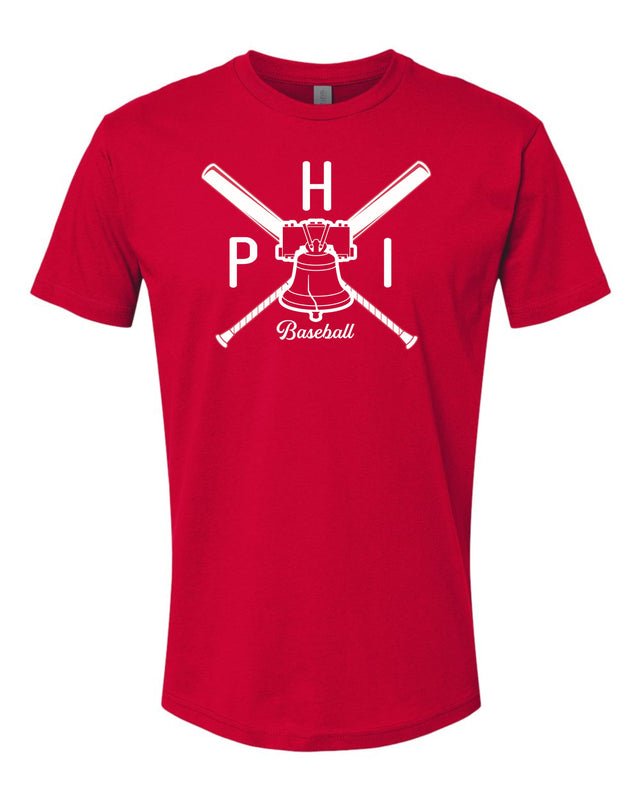 Phila. Baseball (Bat Logo) - Red T-Shirt