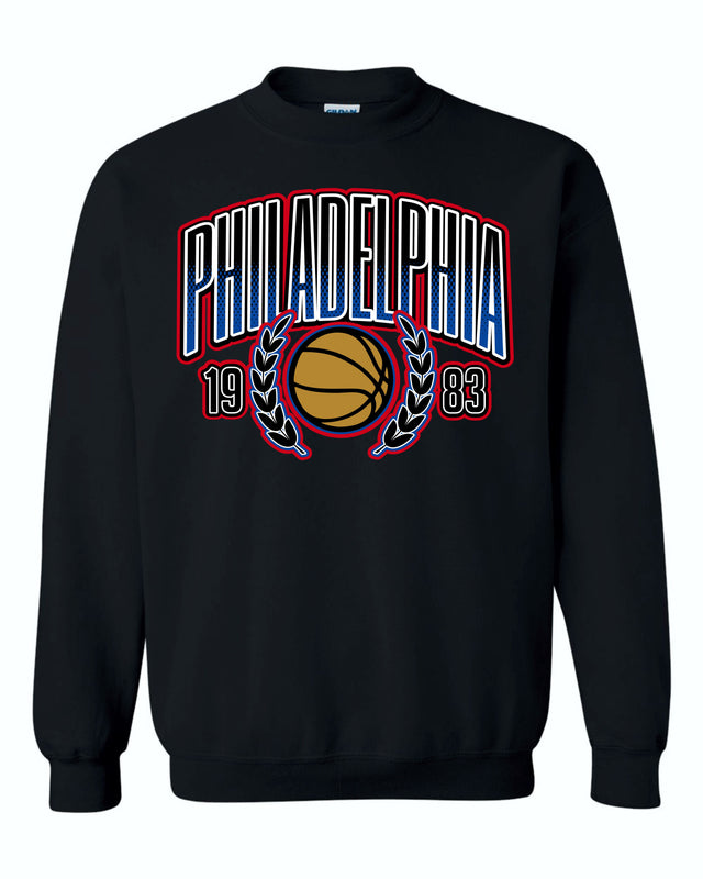 90's Throwback Basketball (Black Crewneck)