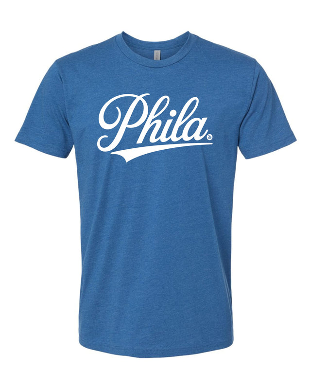 PHI CURSIVE (BLUE T-SHIRT)