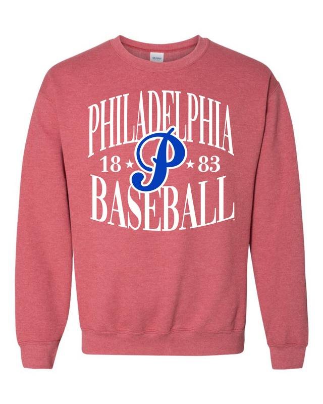 Philadelphia Baseball Crewneck (Heather Red)