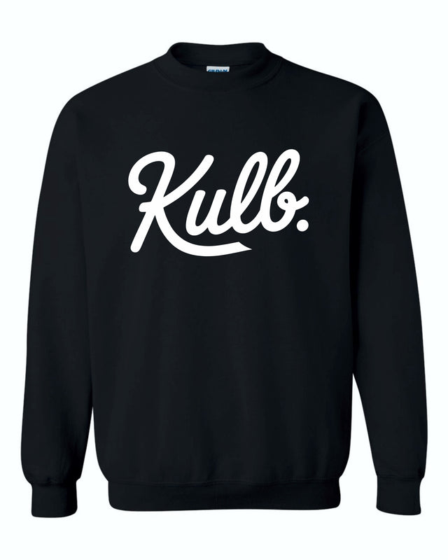 Kulb Cursive Crew - Black Crewneck