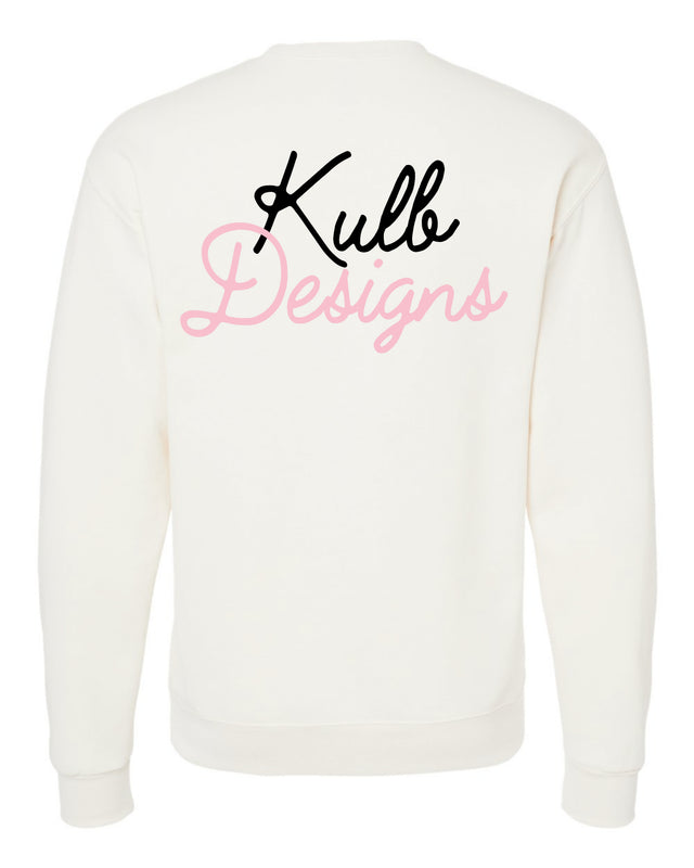 Pink KD Crew - White Crewneck