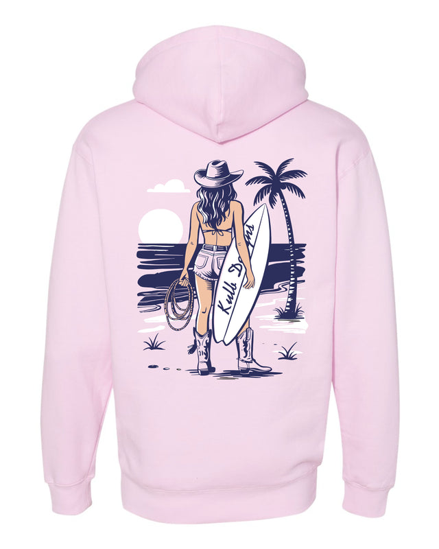 Beach Rodeo - Heavy Weight Dusty Pink Hoodie
