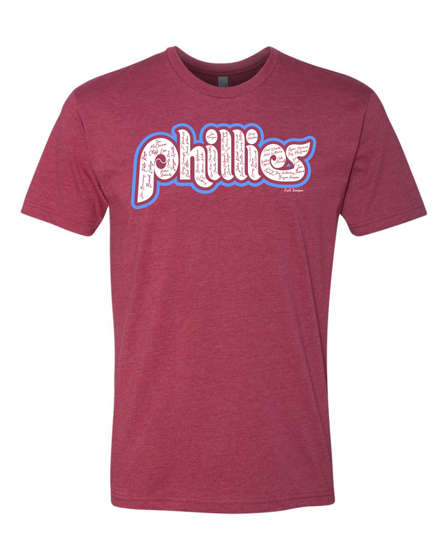 Phillies maroon t deals shirt
